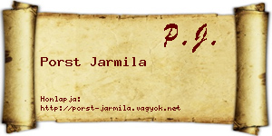 Porst Jarmila névjegykártya